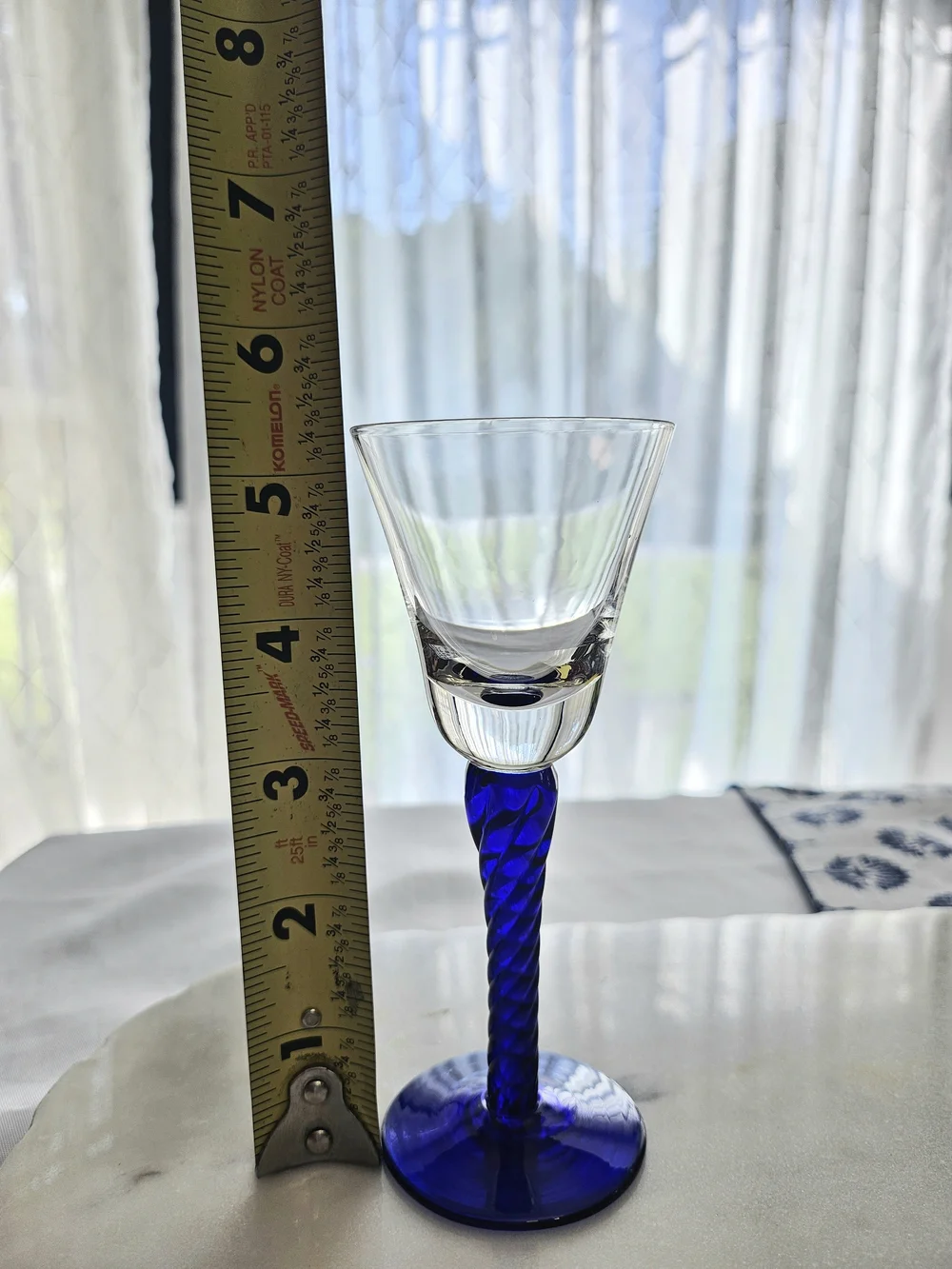 VTG The Bombay Company Colorful Twisted Spiral Stem Cordial Glasses Set of 5